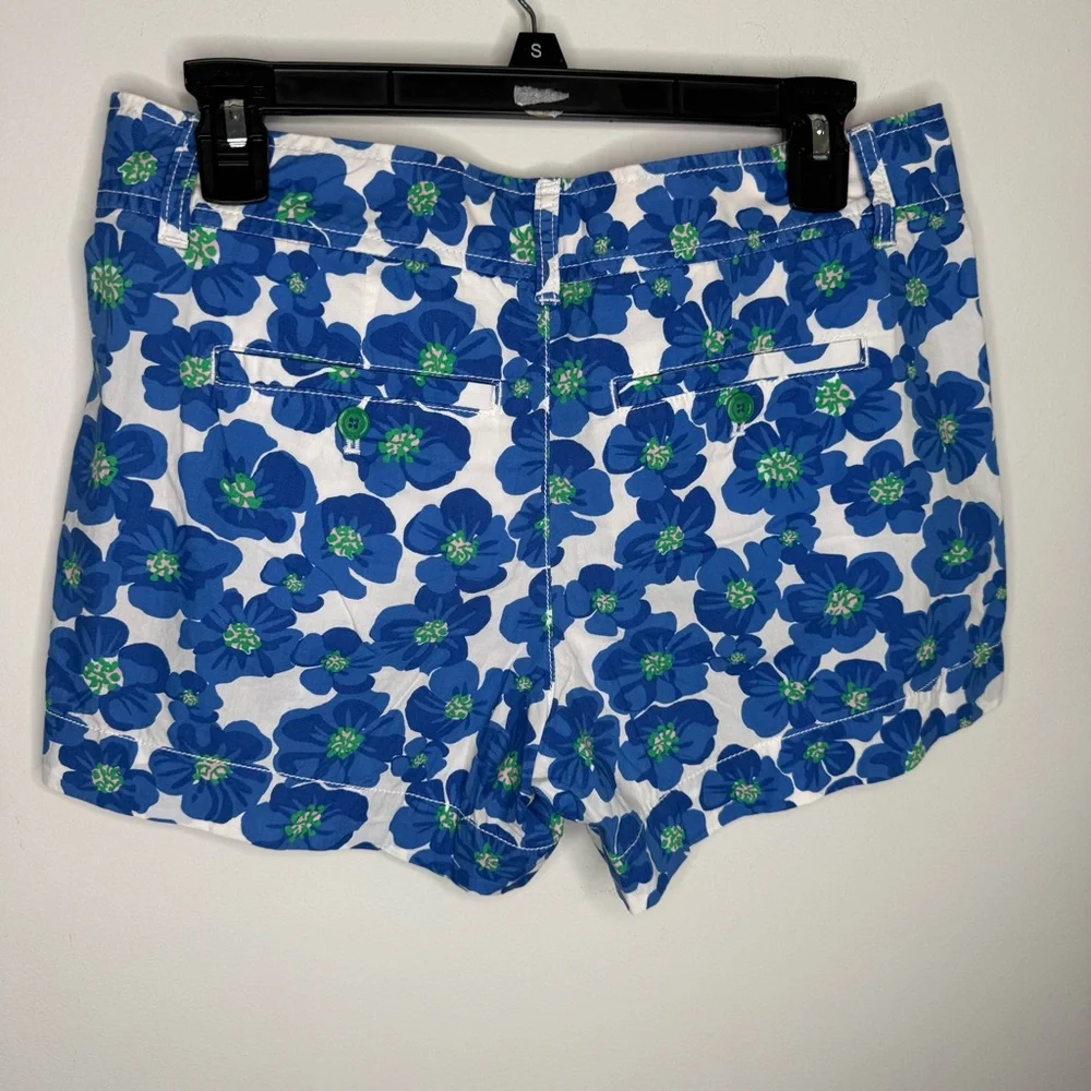 C11 Lilly Pulitzer‎ Callahan Shorts Blue Pansy Print
